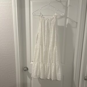 H&M White Halter Dress. Fully Lined.